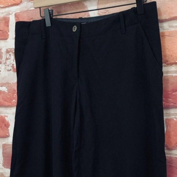 Vintage Emporio Armani Women’s Black Wool Cashmere Wide Leg Trousers - Picture 3 of 11